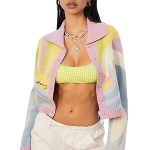 House Of Sunny Revolve High Tide‎ Button Cardigan Size 8